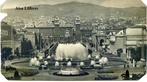 Barcelona Exposición Universal 1929 fuentes escrita al dorso recortada por los cantos  2 € 