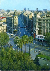 Barcelona nº 2290 Calle Pelayo y detalle Plaza Universidad ed. A Zerkowitz fotógrafo  años 60? 2 € 