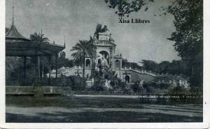 Barcelona 10 Parque de la ciudadela : La Cascada Ediciones Pablo Dümmatzen Barcelona años 30? b/n con ventanilla  4 €