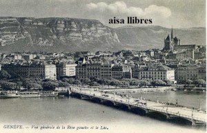 Postal Genéve 14 Vue Générale  de la Rive Gauche et le Lác. Ed. Lévy Fils et Cir Paris  s/f (principios siglo XX) 12 €