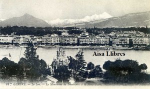Genéve 22  Le Lác Le Monument de Brtunswick et le Mont- Blanc. Lévy Fils et Cir Paris  s/f (principios siglo XX) 12 €  