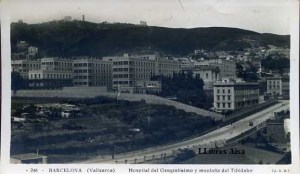 Barcelona (Vallcarca) nº 246 Hospital del Generalísimo y montaña del Tibidabo   ed. JVB  s/f  (años 40 o inicio de los 50) con ventanilla 12 € 