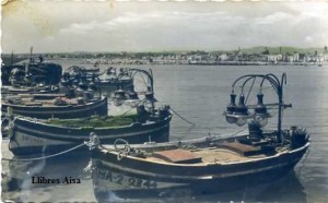 Villanueva y Geltrú  Barcelona  Puerto Vista General  nº 17 ediciones García Garrabella Zaragoza, escrita al dorso  y fechada 13 de agosto de 1956, dos sellos de 25 cts. Los cantos algo rodados coloreada 6 € 