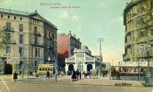 Barcelona Apeadero Paseo de Gracia Dr. Trenkler Co., Leipozig  1908 , 36. Nº 53637 a color s/f Principios siglo XX una esquina con una pequeña rozadura 12 € 