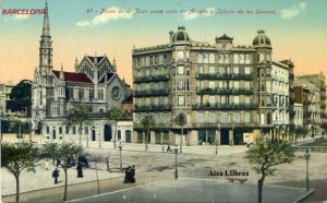 Barcelona nº 87 Paseo de S Juan cruce calle Aragón y Iglesia de las Selesas. Ed. Venini Barcelona (principis segle XX) color por el dorso algún desperfecto 15 € 