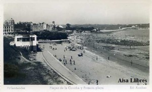  Santander nº 71 Playas de la Concha y Primera Playa Ed. Arribas Blanco y Negro con ventanilla fechada a lápiz 18-9-1950,  9 € 
