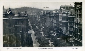 Postal Barcelona  277 Rambla Cataluña (JVB) con ventanilla 15 €