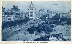 Postal Barcelona 12 Plaza Cataluña ed. L Roisin fot marca registrada 53425 s/d (1929 o 1930 ) 9 €