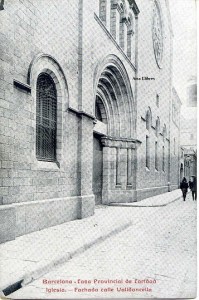 Postal Barcelona Casa Provincial de Caridad Iglesia Fachada calle Valdoncella imp. Casa Caridad s/f principios siglo XX. 15 € 