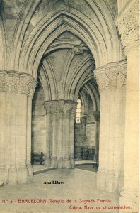 Barcelona nº 3 Templo de la Sagrada Familia Cripta Nave de circunvalación Herederos Vda. Plá Barcelona  J Thomas s/f Principios siglo XX 15 € 