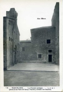 Barcelona nº73 La Ciudad antigua (JVB) Iglesia de San Pablo del Campo Plazuela y entrada a los Claustros. Editada a principis de segle XX 12 € 