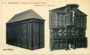 Barcelona nº 5 Templo de la Sagrada Familia Armarios de la Sacristiá. Ed. Herederos de Plá. J Thomas Barcelona s/f principios siglo XX, 22 € 