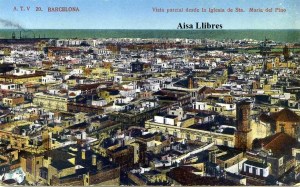 Barcelona 20 Vista parcial desde la Iglesia de Sta. Maria del Pino. Ed. Ángel Toldrá Viazo Barcelona s/f años 10? 18 € 