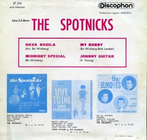 The Spotnicks Hava Nagila  1963  9 € Vinilo 45 dorso