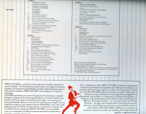 Fred Astaire Ritmo Fascinante Count Basie y su orquesta, Joe Williams  The Jonah Jones Quartet David Rose y su orquesta  Vinilo 1981  doble  50 € dorso con todas las canciones 