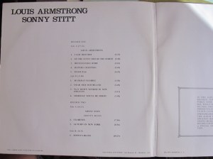 Louis Armstrong Sonny Stitt ed. Marfer Madrid 1978 LP Doble 45 €  repertorio 