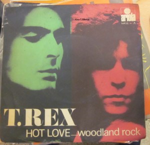 T. Rex Hot Love  Woodland Rock  1971 vinilo 45 