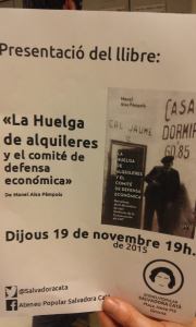 Cartell de la presentació del llibre  de 