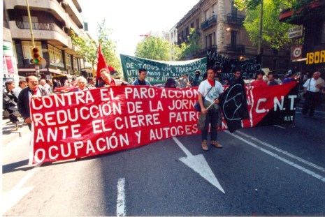 75 CNT Uno de Mayo Sans contra el paro acción directa años 90